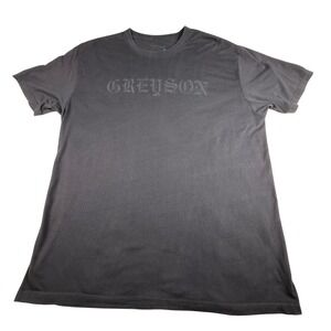 Greyson Mens‎ T-Shirt Crew Neck Short Sleeve Black Logo Graphic Tee